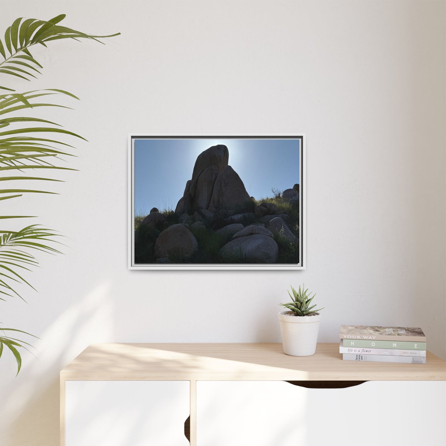 Boulder Silhouette - Unique Stretched Canvas Wall Art - Art By Earth