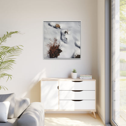 Frostbound Whispers - Unique Stretched Canvas Wall Art