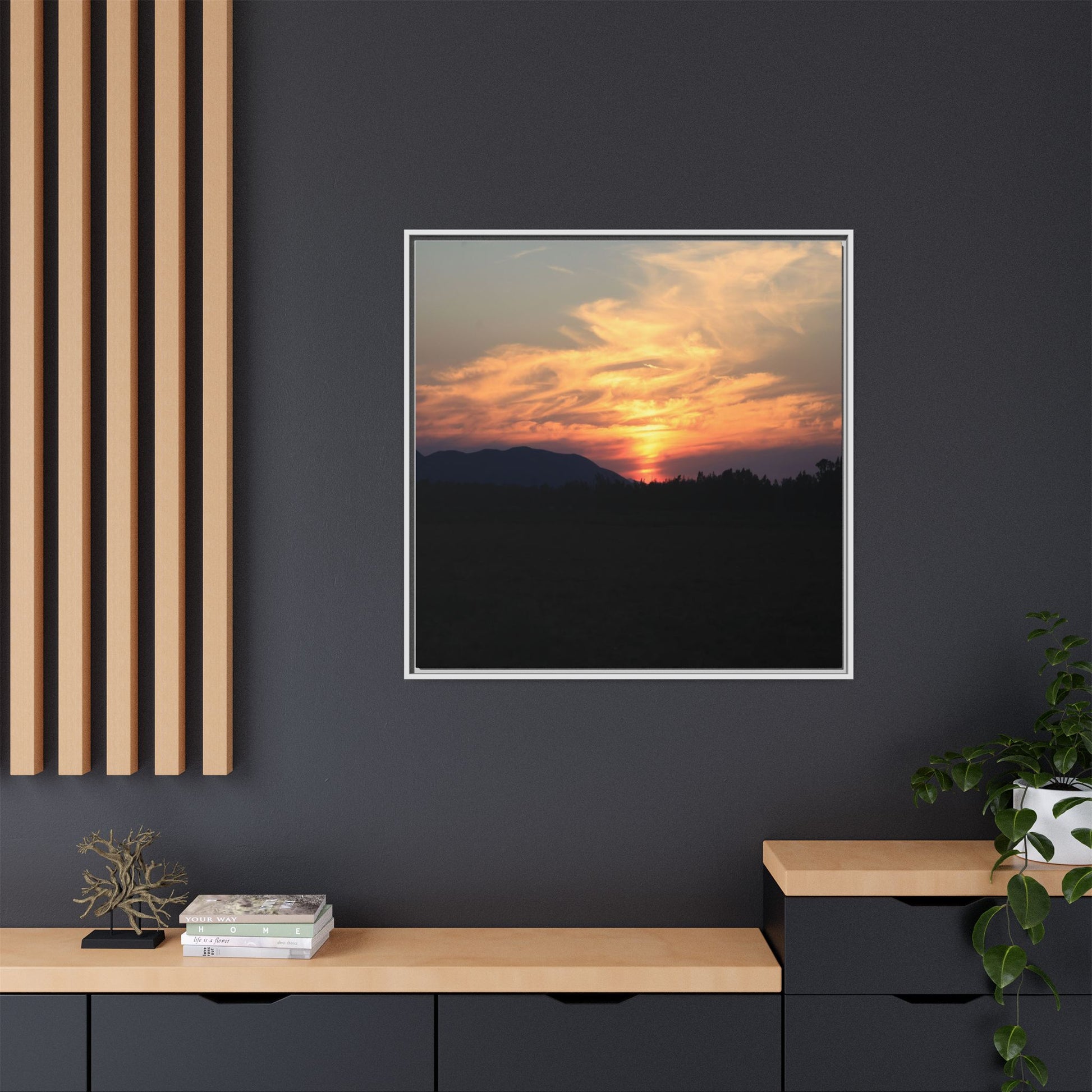 Gilded Horizon - Unique Stretched Canvas Wall Art - Art By Earth