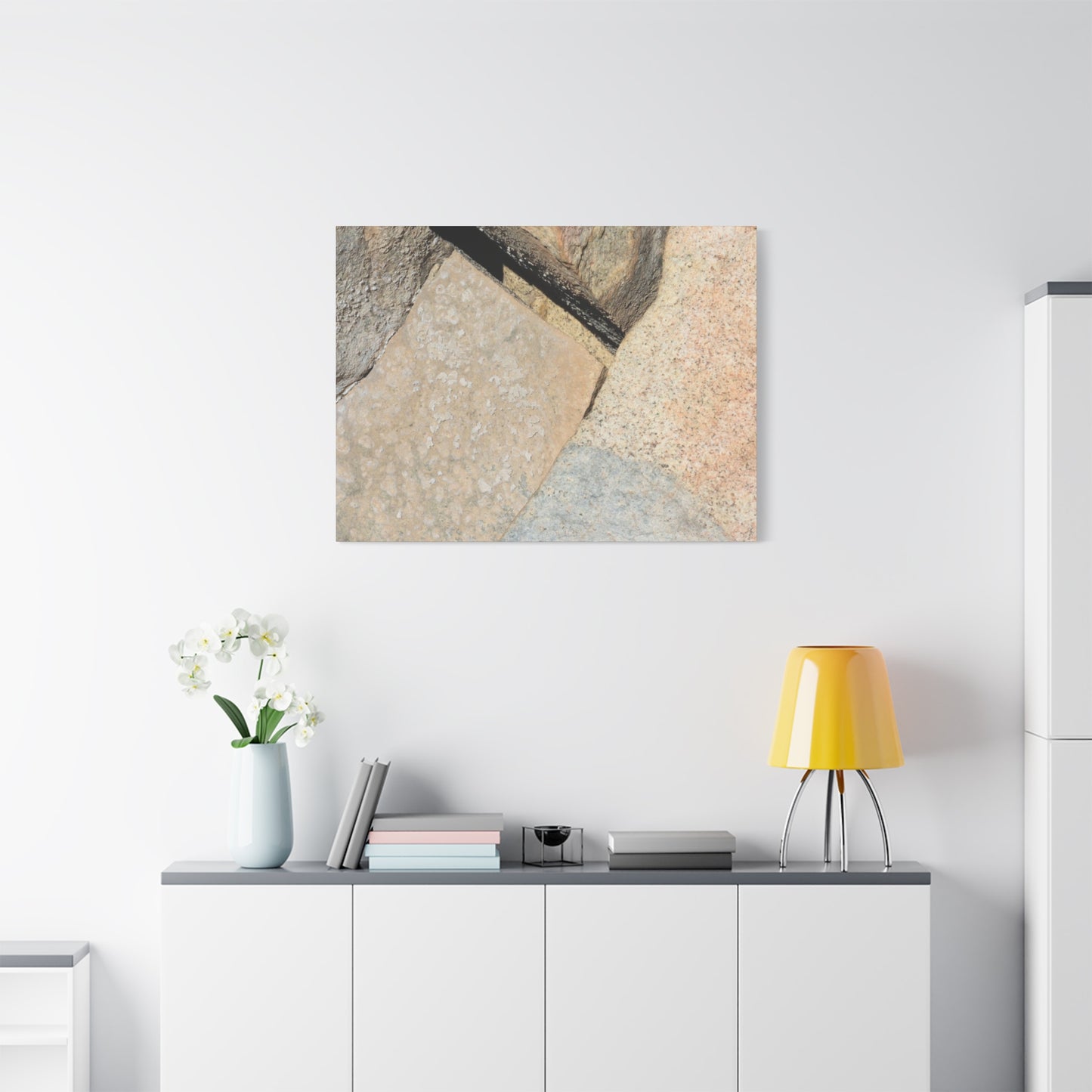 Stone Fragments - Unique Frameless Canvas Wall Art - Art By Earth