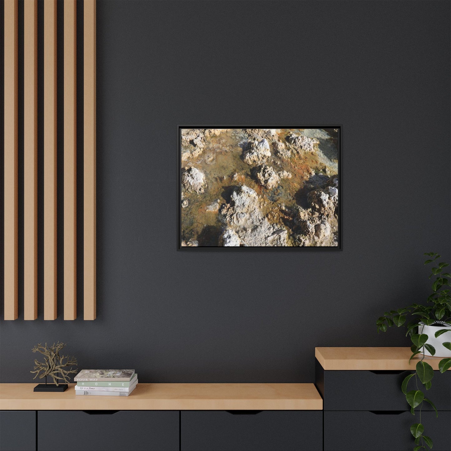 Stone Sea of Silence - Unique Stretched Canvas Wall Art