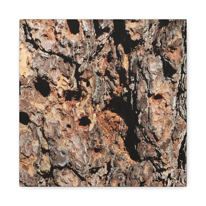 Tree Bark Mosaic - Unique Frameless Canvas Wall Art - Art By Earth