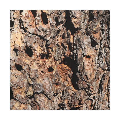 Tree Bark Mosaic - Unique Frameless Canvas Wall Art - Art By Earth