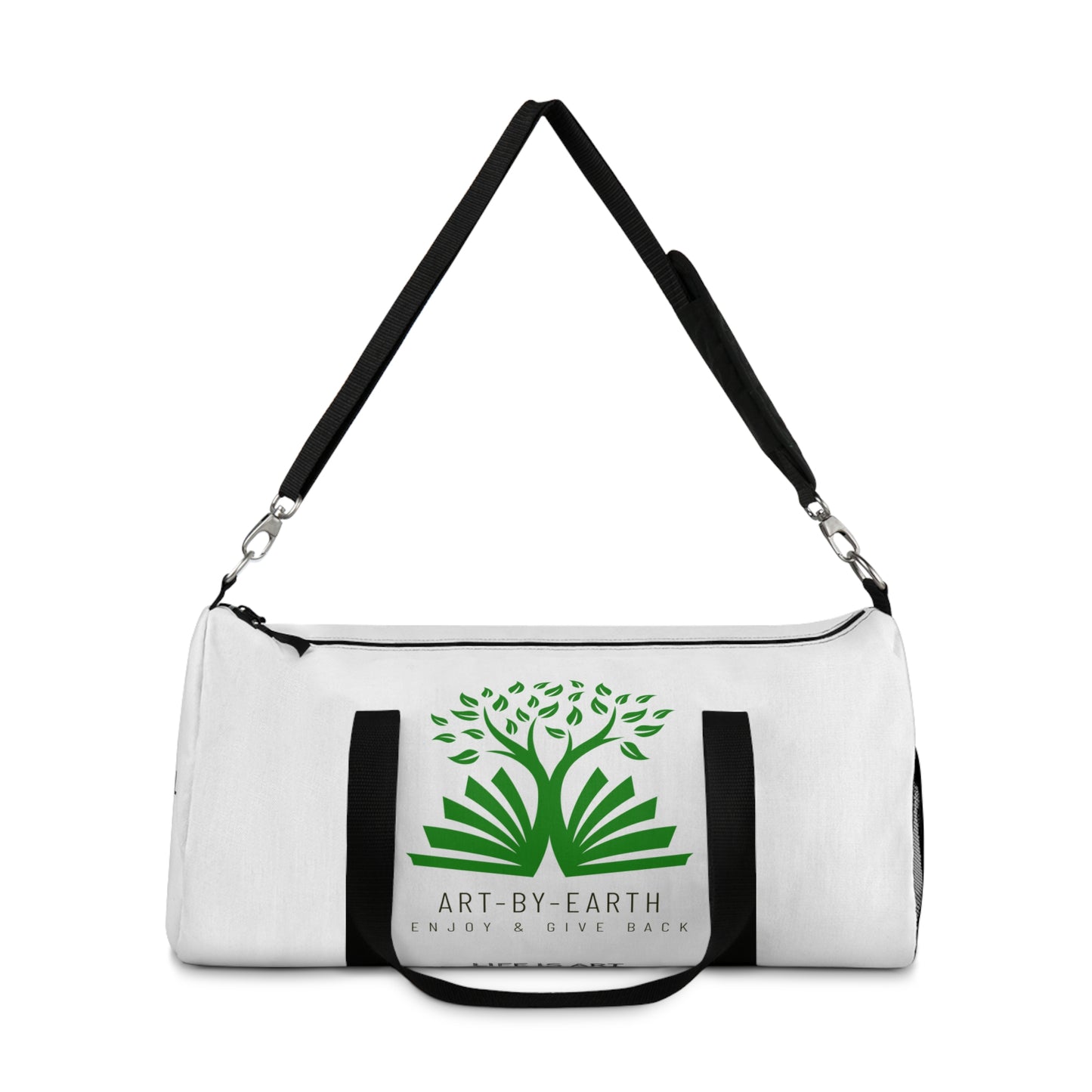 White - ART BY EARTH DUFFEL BAG