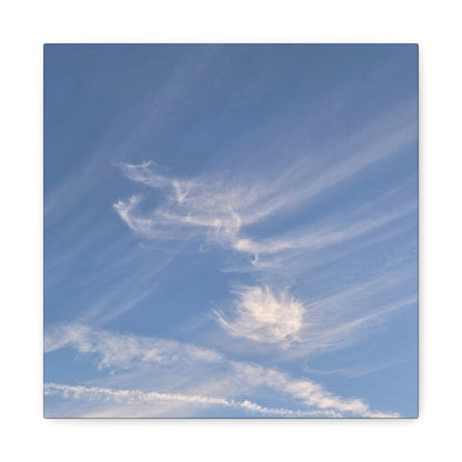 Wispy Whispers of Azure - Unique Frameless Canvas Wall Art - Art By Earth