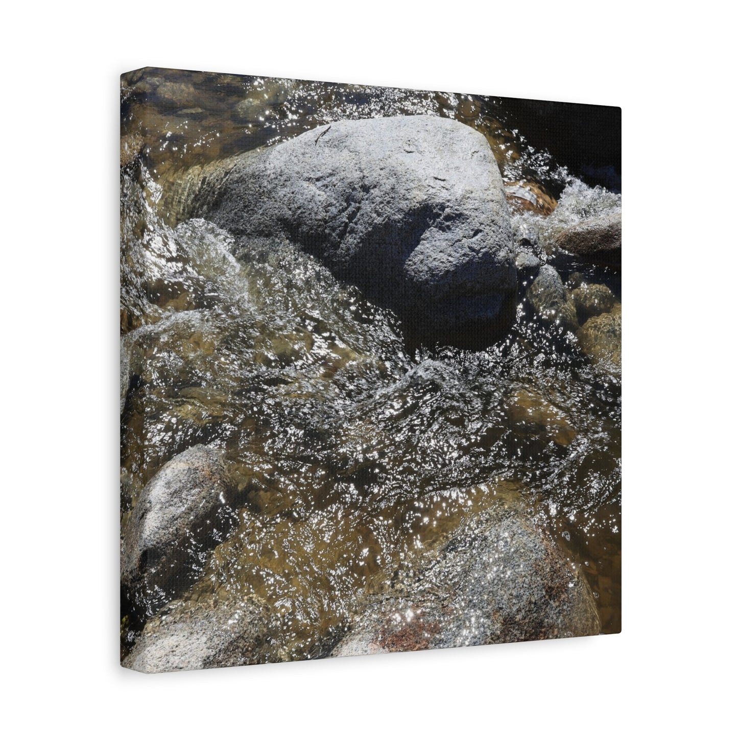 Rocky Stream - Unique Frameless Canvas Wall Art - Art By Earth