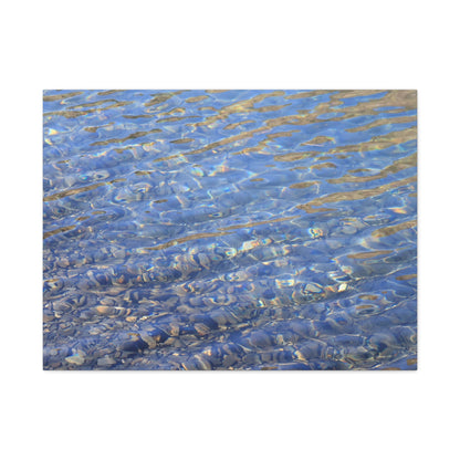 Ripples of Azure - Unique Frameless Canvas Wall Art