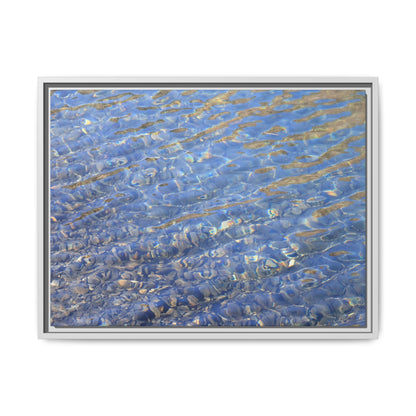 Aqua Fragments - Unique Stretched Canvas Wall Art