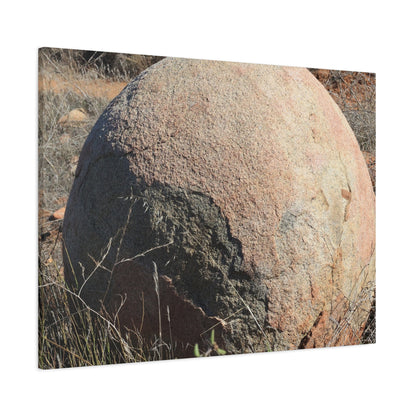 Spherical Stone at Rest - Unique Stretched Canvas Wall Art - Art By Earth