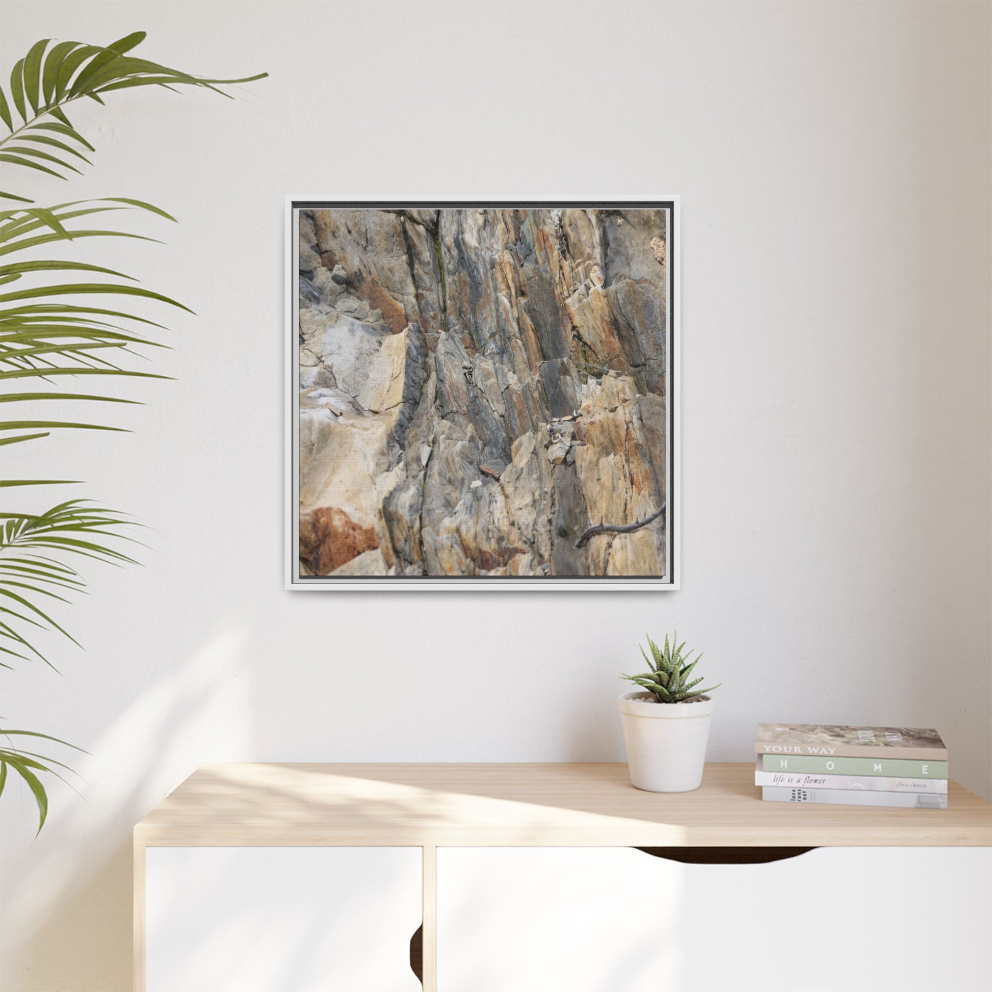 Stone's Silent Symphony - Unique Stretched Canvas Wall Art - Art By Earth