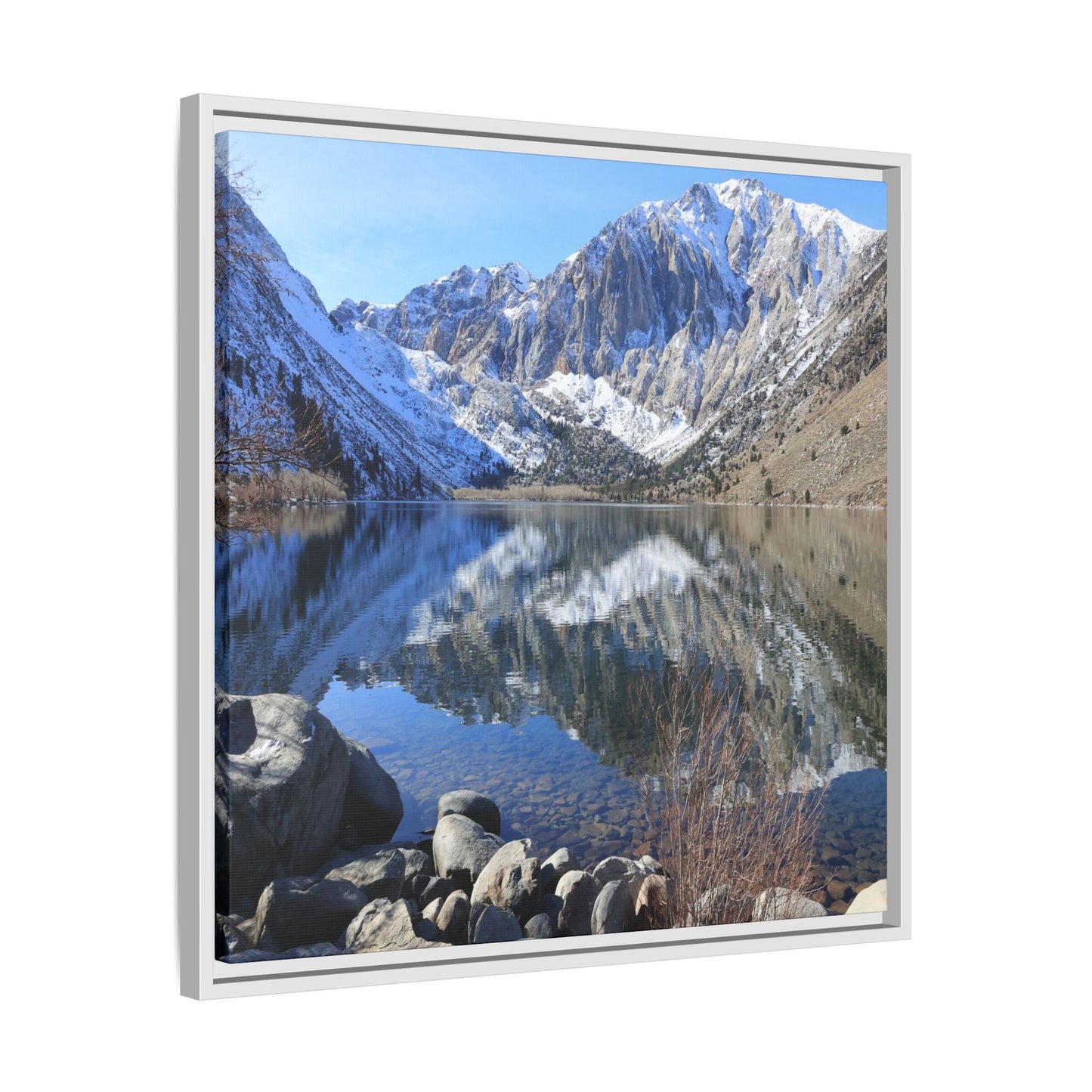 Reflections of Stillness - Unique Stretched Canvas Wall Art