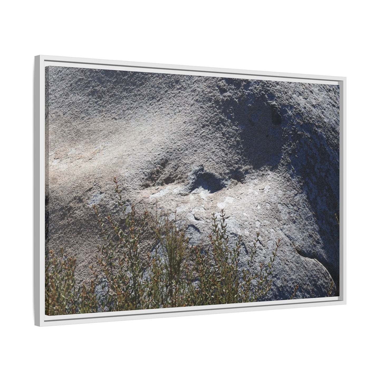 Weathered Boulder with Character - Unique Stretched Canvas Wall Art
