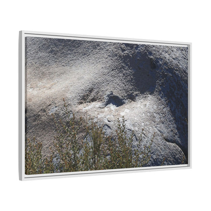 Weathered Boulder with Character - Unique Stretched Canvas Wall Art