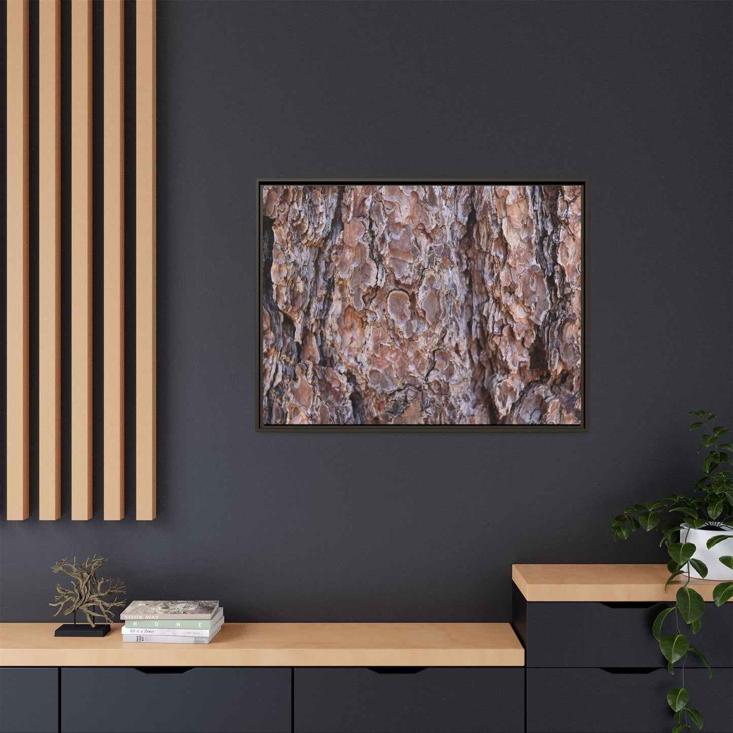 Woody Layers - Unique Stretched Canvas Wall Art - Art By Earth
