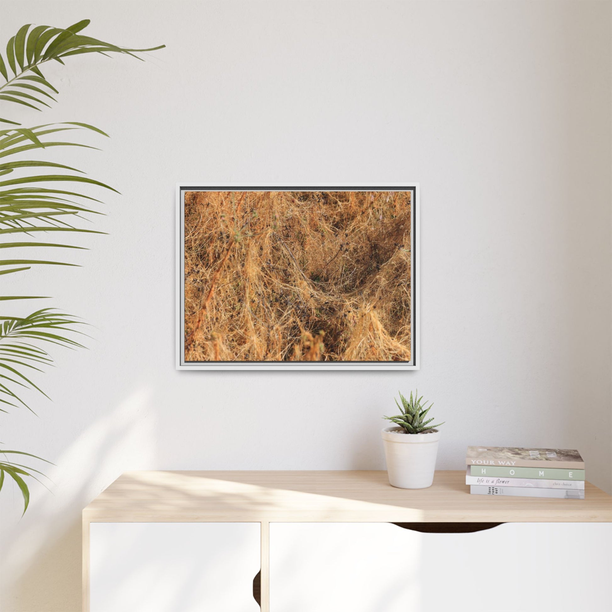 Dried Vegetation Study - Unique Stretched Canvas Wall Art - Art By Earth