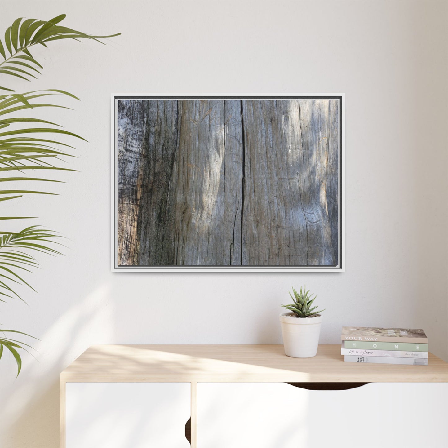 Weathered Wood Surface - Unique Stretched Canvas Wall Art