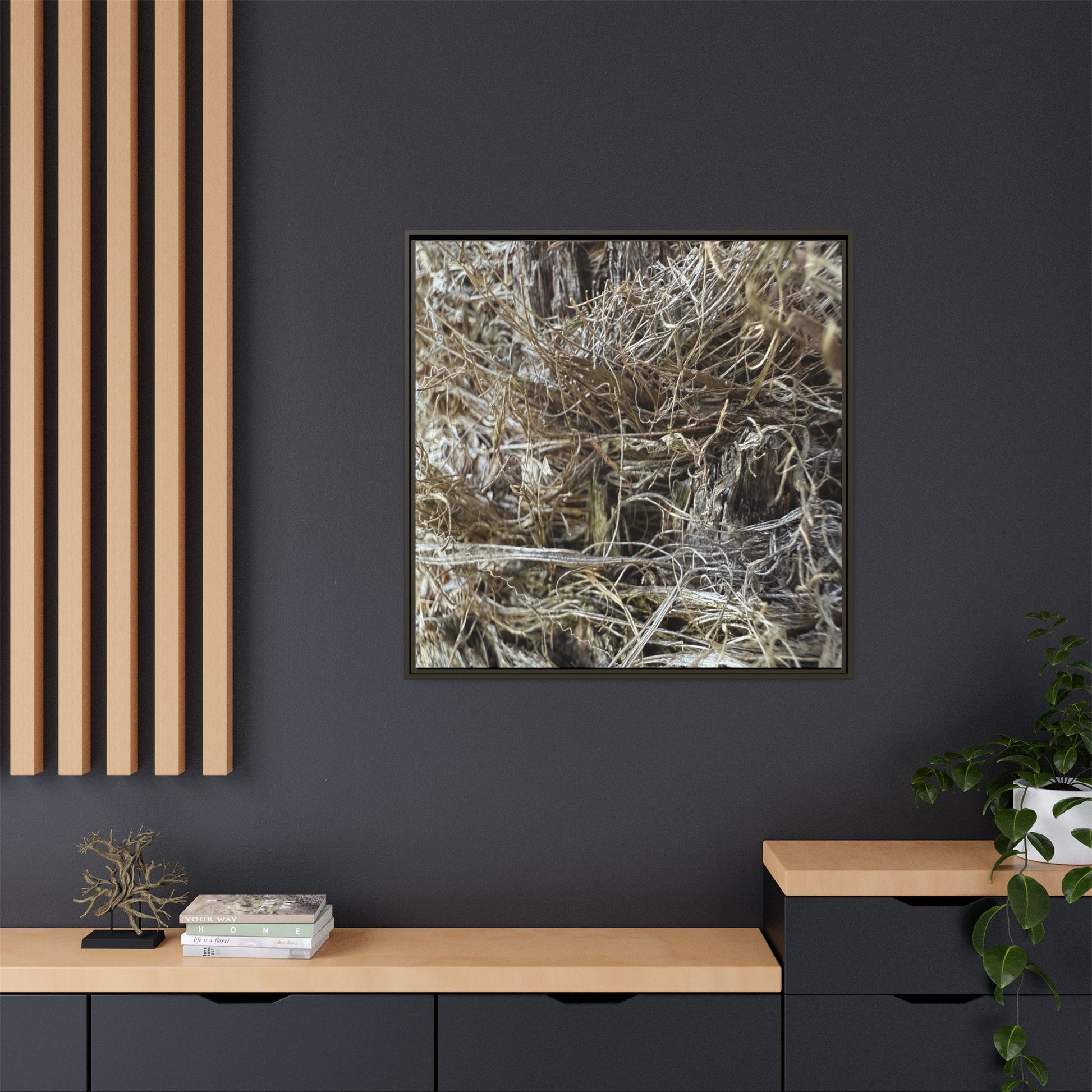 Tangled Whispers of Autumn - Unique Stretched Canvas Wall Art - Art By Earth