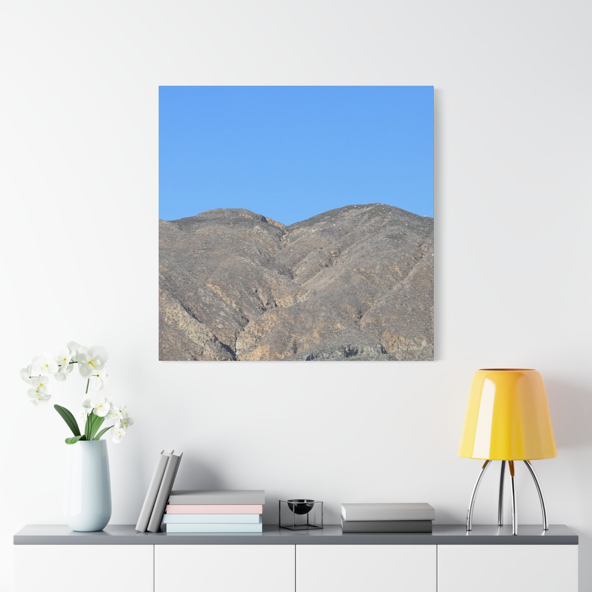 Dusty Peaks of Silence - Unique Frameless Canvas Wall Art - Art By Earth