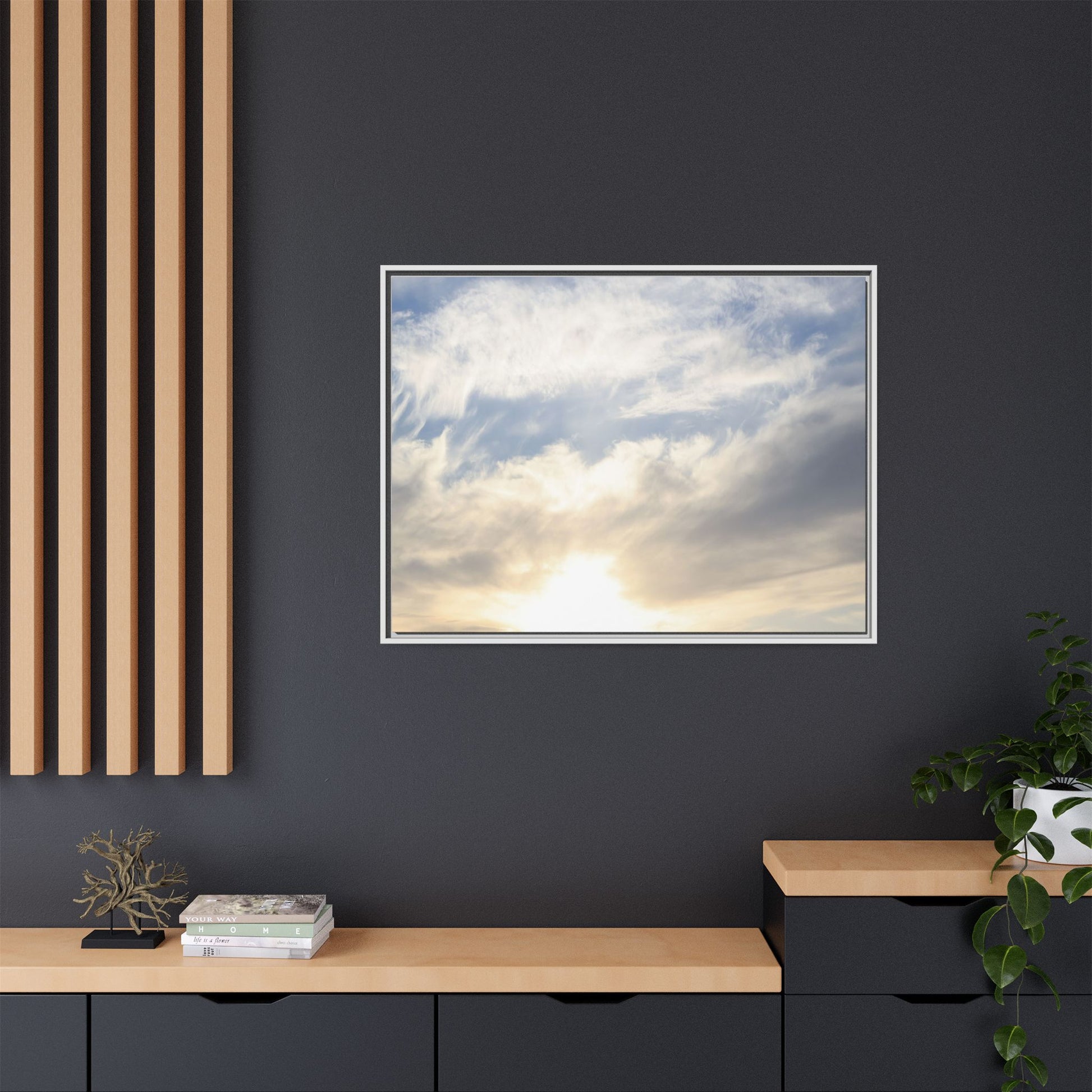 Sky's Ethereal Whisper - Unique Stretched Canvas Wall Art - Art By Earth