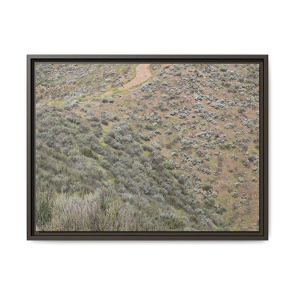 Arid Landscape with Winding Path - Unique Stretched Canvas Wall Art - Art By Earth