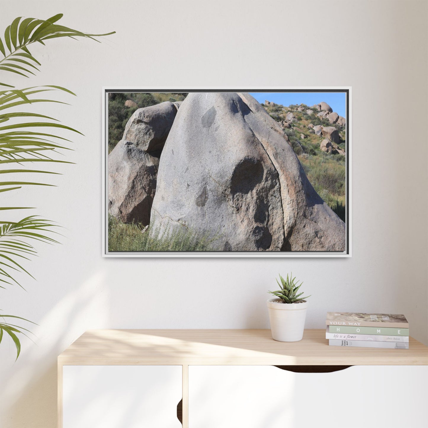 Skull Rock Desert - Unique Stretched Canvas Wall Art - Art By Earth