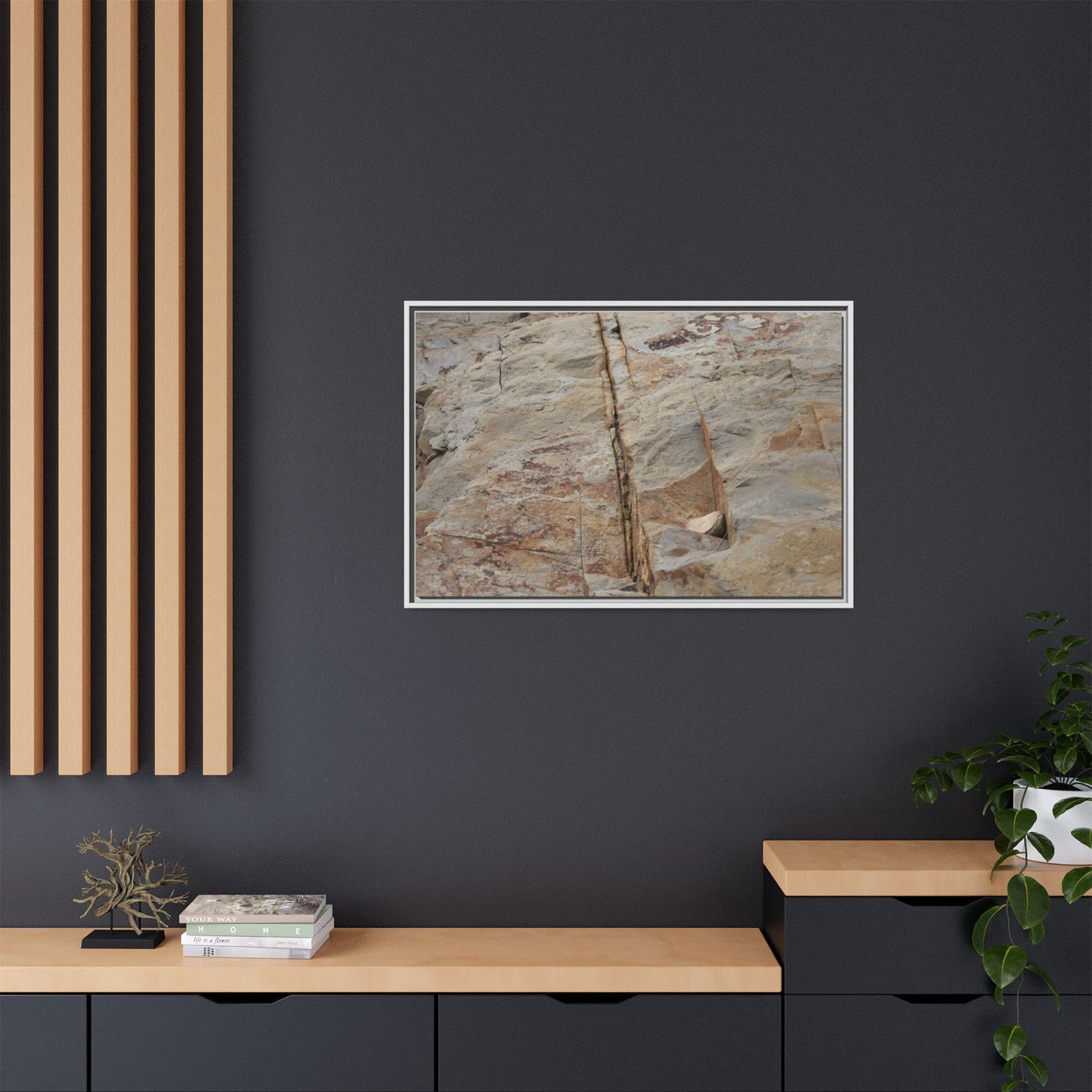 Sedimentary Symphony - Unique Stretched Canvas Wall Art - Art By Earth
