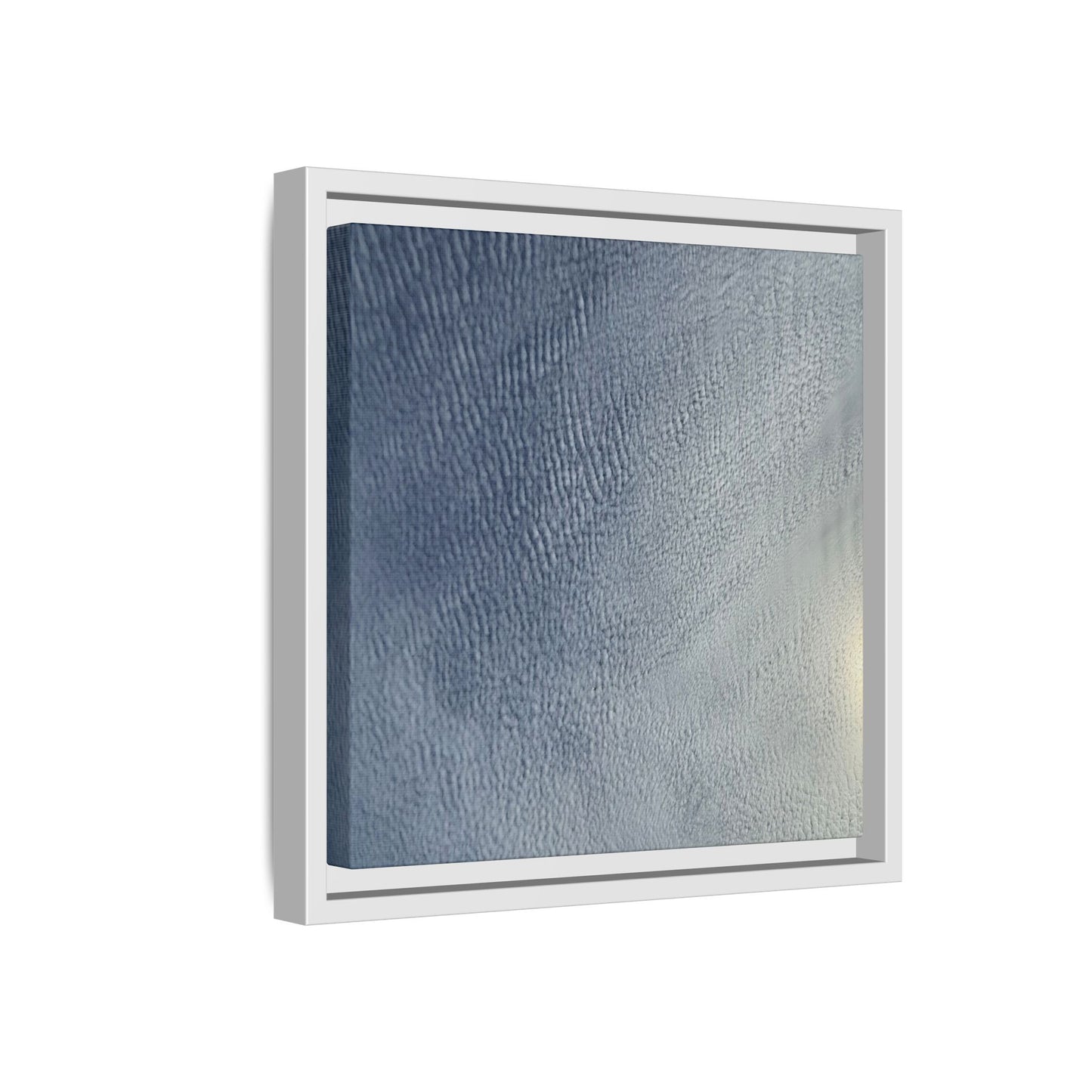 Undulating Whispers of Cerulean Stillness - Unique Stretched Canvas Wall Art - Art By Earth