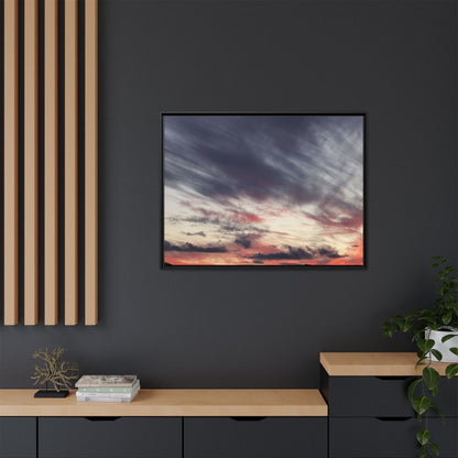 Fiery Sky at Dusk - Unique Stretched Canvas Wall Art - Art By Earth