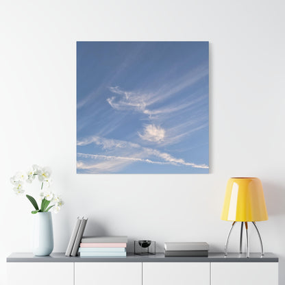 Wispy Whispers of Azure - Unique Frameless Canvas Wall Art - Art By Earth