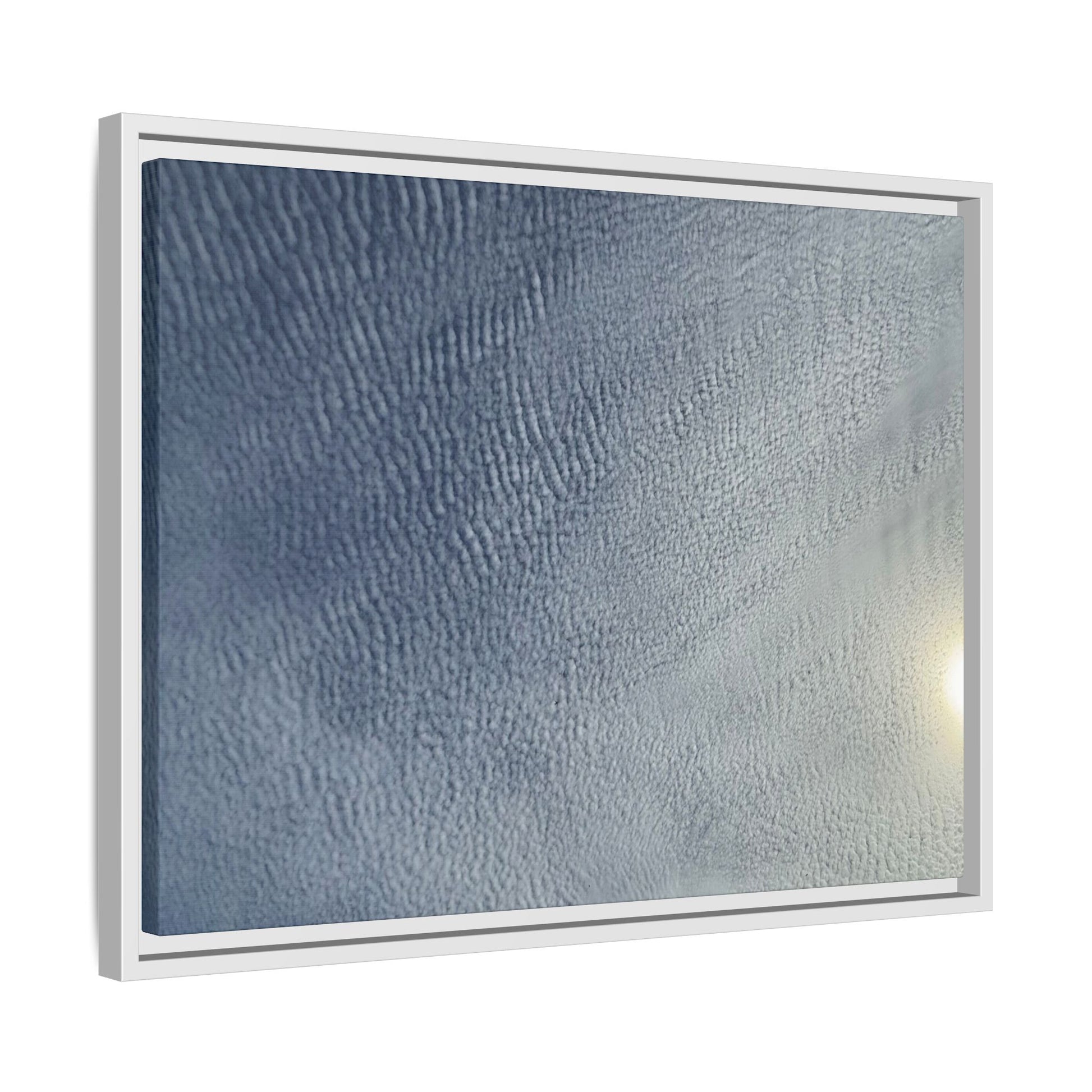 Undulating Whispers of Cerulean Stillness - Unique Stretched Canvas Wall Art - Art By Earth