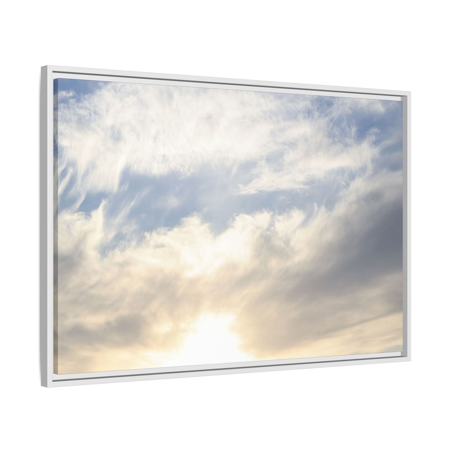 Sky's Ethereal Whisper - Unique Stretched Canvas Wall Art - Art By Earth