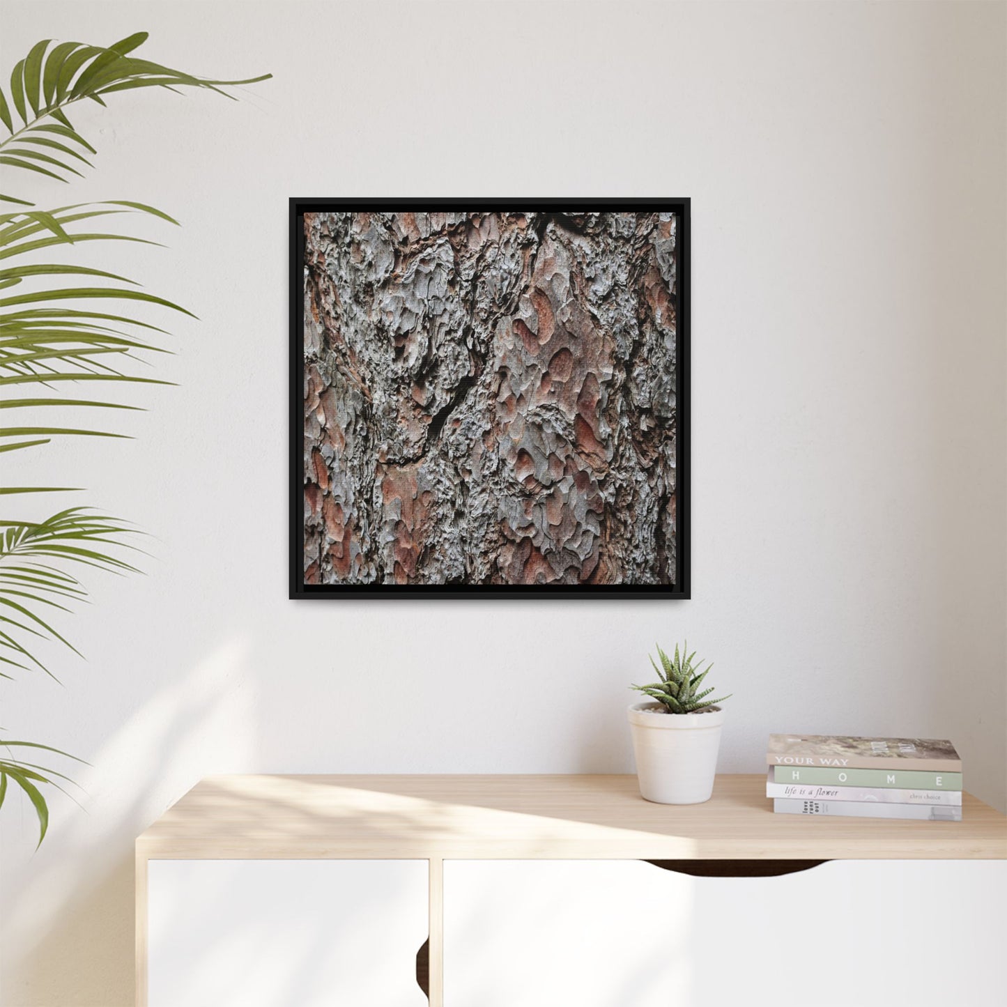Bark Texture Symphony - Unique Stretched Canvas Wall Art - Art By Earth