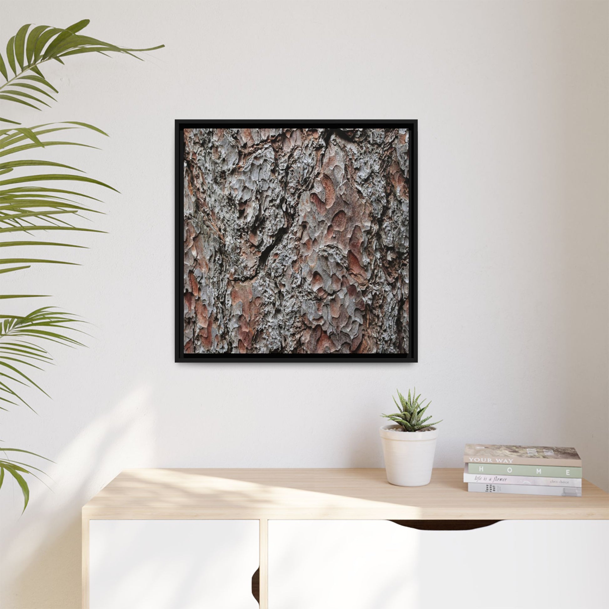 Bark Texture Symphony - Unique Stretched Canvas Wall Art - Art By Earth