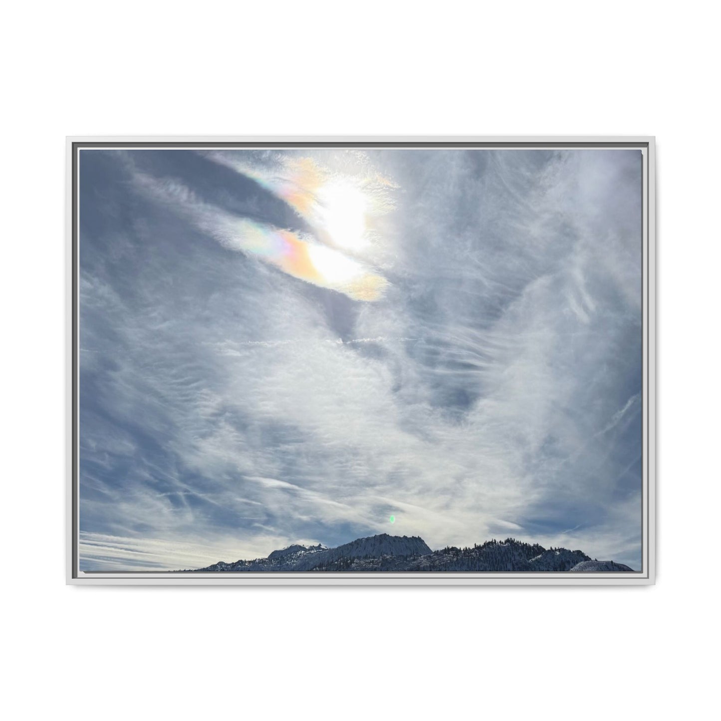 Whispers of Winter's Embrace - Unique Stretched Canvas Wall Art