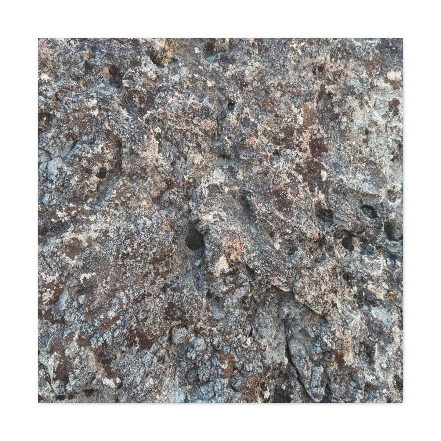 Rust and Granite - Unique Frameless Canvas Wall Art