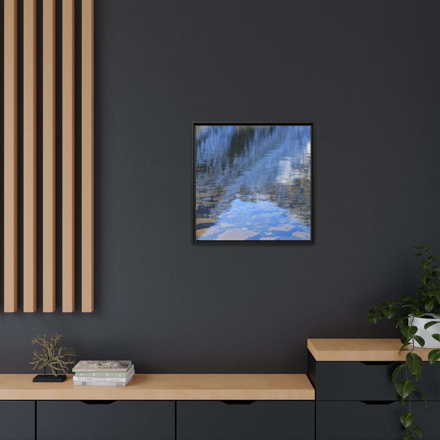 Reflected Stones - Unique Stretched Canvas Wall Art