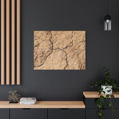 Cracked Earth's Lament - Unique Frameless Canvas Wall Art - Art By Earth