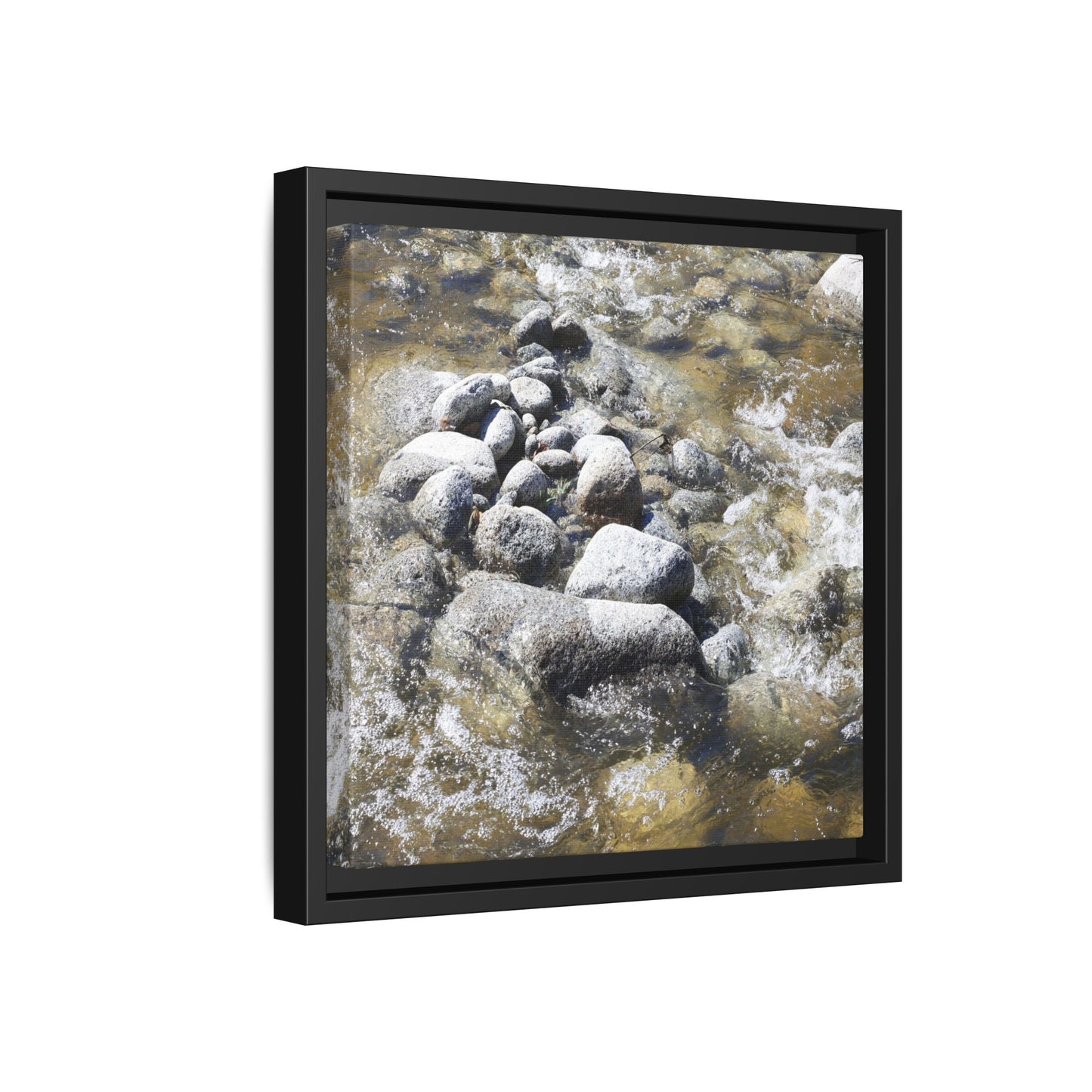 Mountain Stream Flow - Unique Stretched Canvas Wall Art - Art By Earth