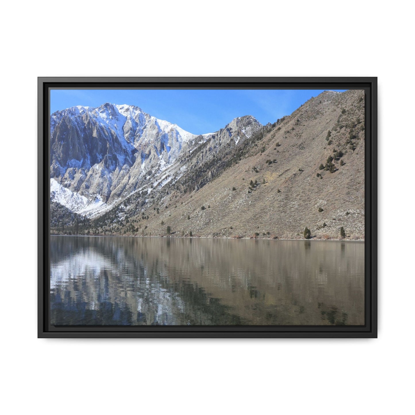 Mountain Mirror - Unique Stretched Canvas Wall Art