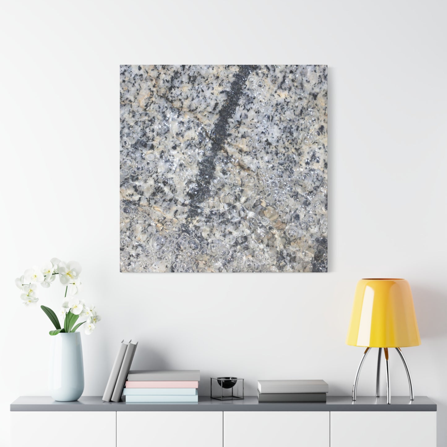 Crystalline Bubbles - Unique Frameless Canvas Wall Art - Art By Earth