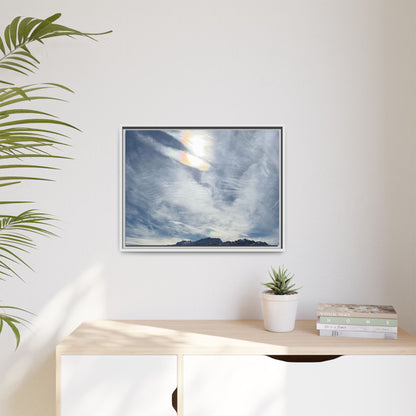 Whispers of Winter's Embrace - Unique Stretched Canvas Wall Art