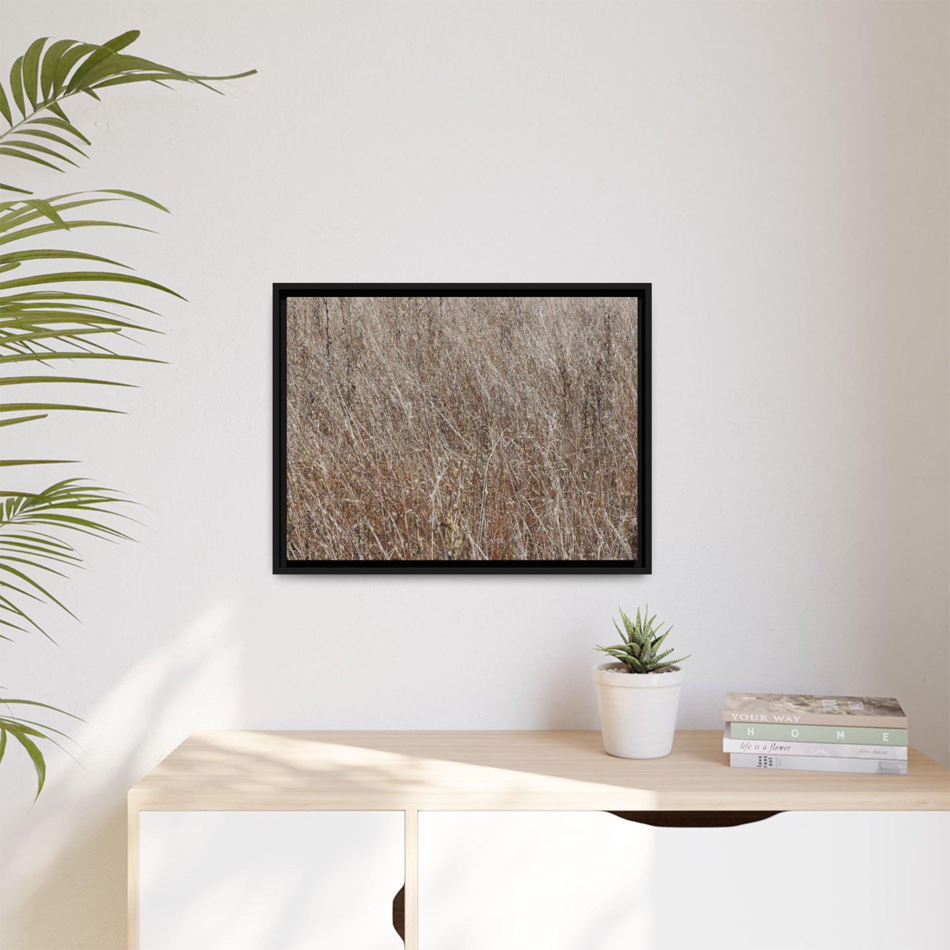 Dry Grass Symphony - Unique Stretched Canvas Wall Art - Art By Earth