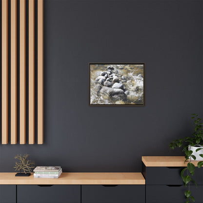 Mountain Stream Flow - Unique Stretched Canvas Wall Art - Art By Earth