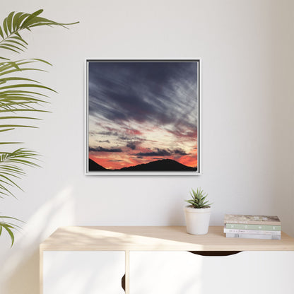 Fiery Sky at Dusk - Unique Stretched Canvas Wall Art - Art By Earth