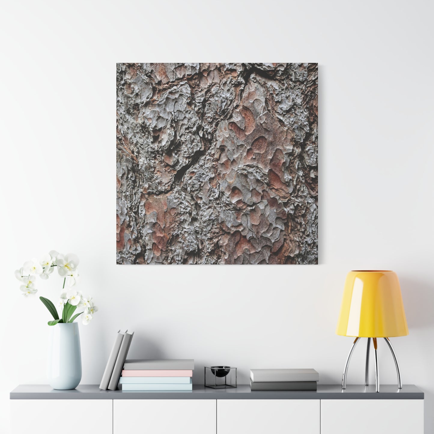 Textured Whispers of Bark - Unique Frameless Canvas Wall Art - Art By Earth