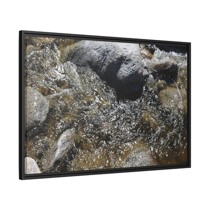 Water's Dance Over Stone - Unique Stretched Canvas Wall Art - Art By Earth