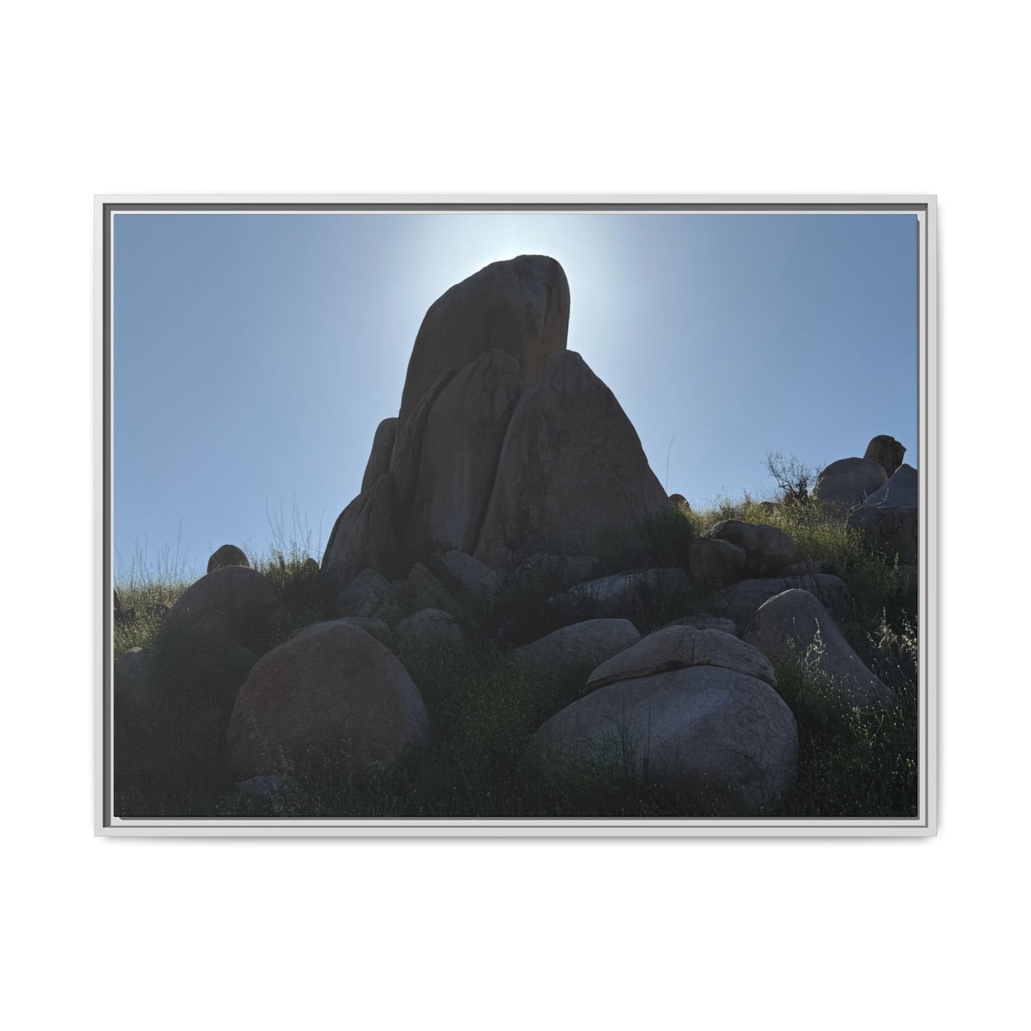 Boulder Silhouette - Unique Stretched Canvas Wall Art - Art By Earth