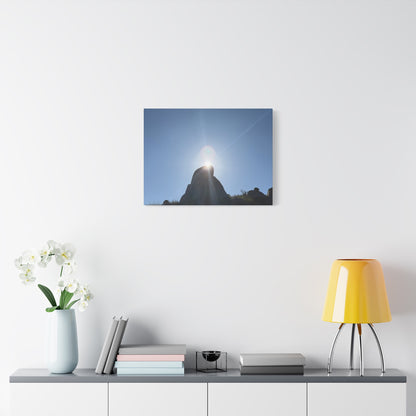 Sunburst Over Stone - Unique Frameless Canvas Wall Art - Art By Earth