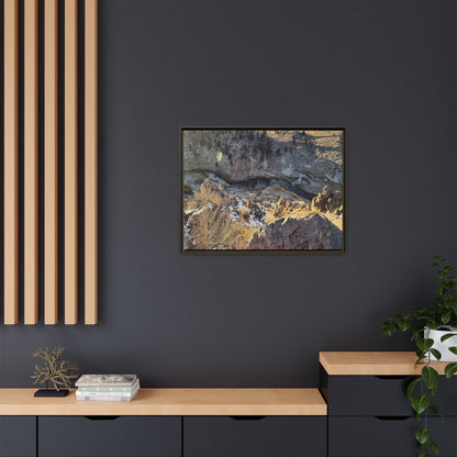 Fractured Landscape at Dawn - Unique Stretched Canvas Wall Art