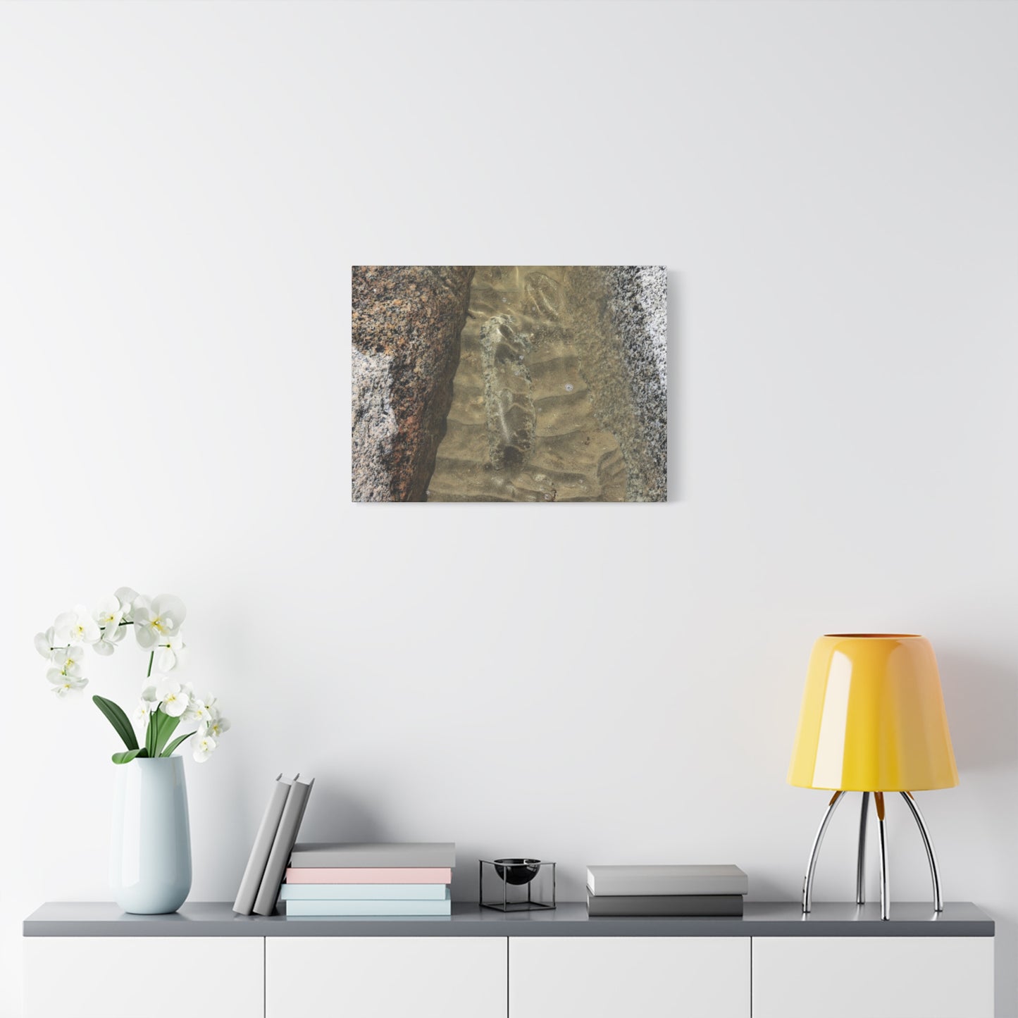 Weathered Concrete Gap - Unique Frameless Canvas Wall Art - Art By Earth